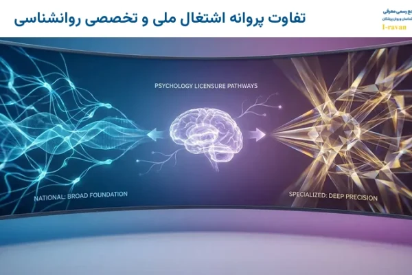تفاوت پروانه اشتغال ملی و تخصصی روانشناسی